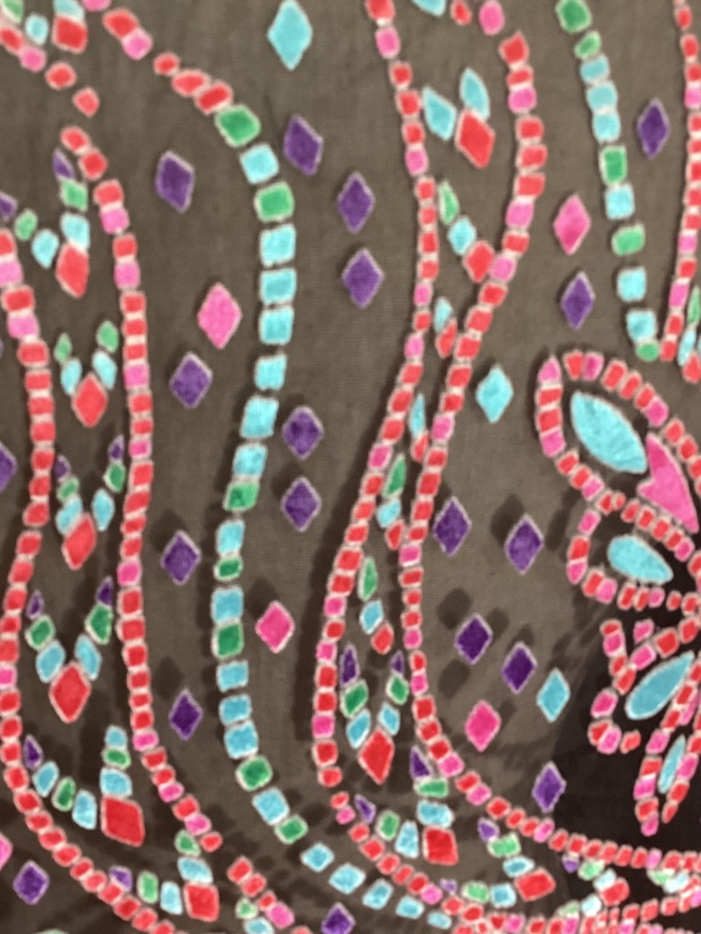 VTG BOB MACKIE WEARABLE ART 3X SILK BLOUSE TUNIC SHEER SPECIAL OCCASION HOLIDAYS - Picture 6 of 11